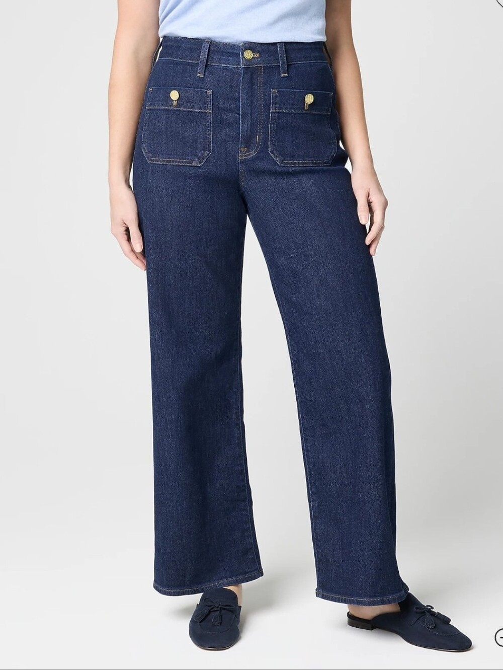NWT J.Crew Factory Curvy Slim-Wide Sailor Jean All-Day Stretch Sz 33